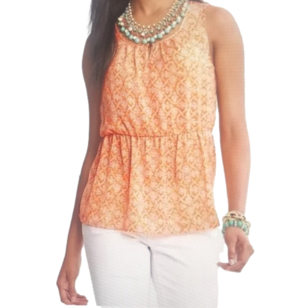 Bundle of Banana Republic Printed Peplum Tops X-Large